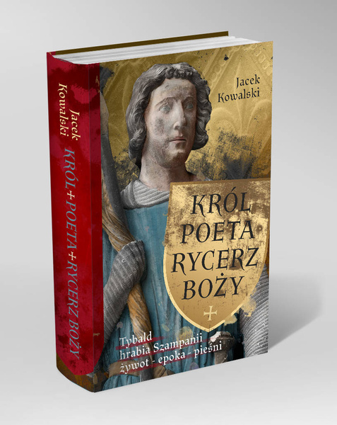 Okładka: Król – poeta – rycerz Boży: Tybald, hrabia Szampanii. Żywot, epoka, pieśni. Napisał, przełożył, melodie przysposobił i zaśpiewał Jacek Kowalski. Rozdział o muzycznej interpretacji pieśni truwerów napisał i nuty opracował Tomasz Dobrzański