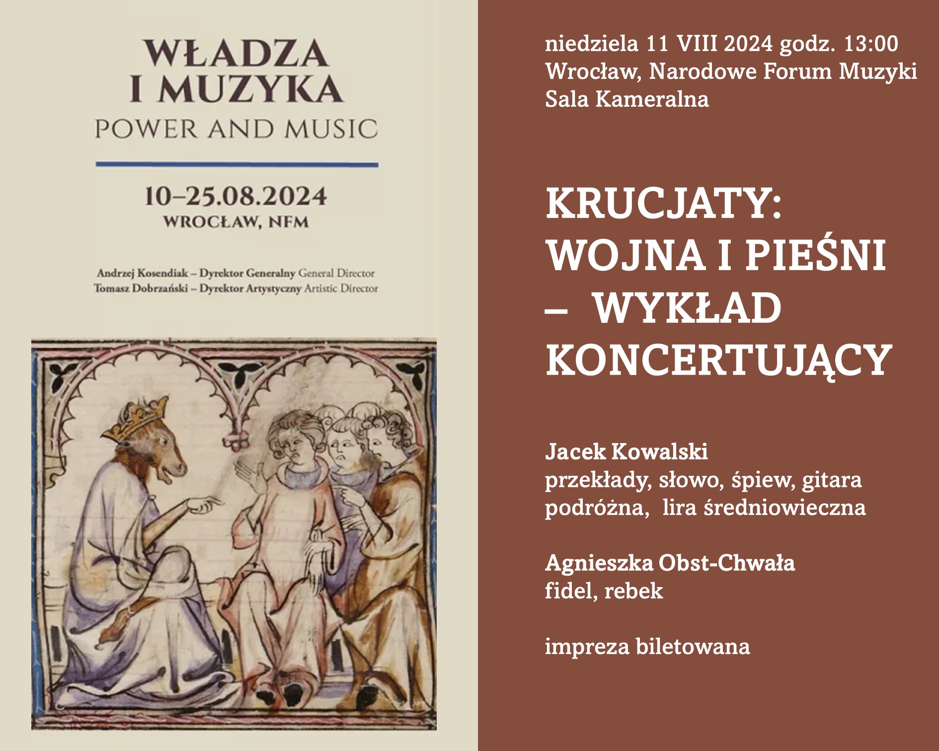 Plakat: KRUCJATY: WOJNA i PIEŚNI