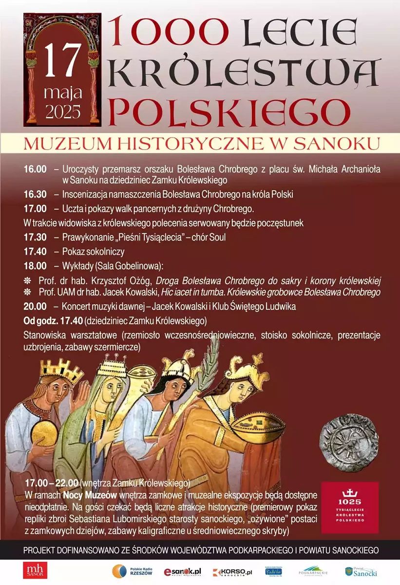 Plakat: Jacek Kowalski & Klub Świętego Ludwika KONCERT RYCERSKI & KORONACYJNY