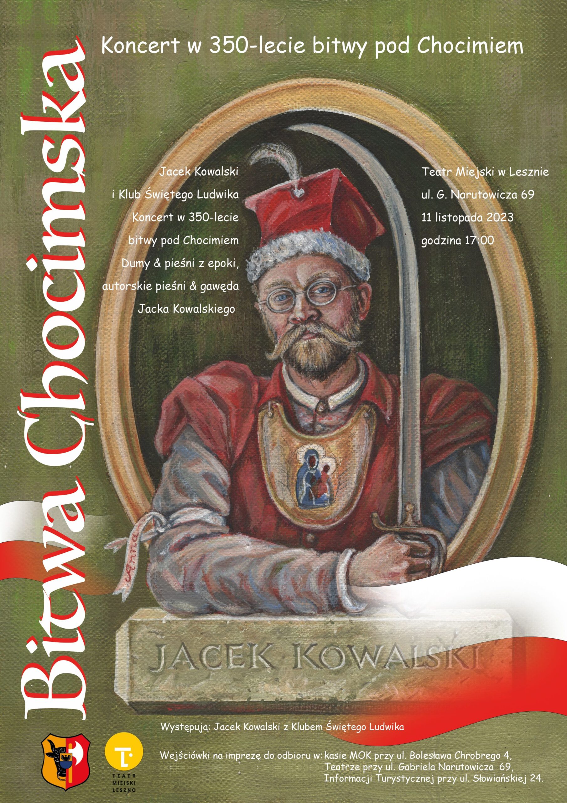 Plakat: BITWA CHOCIMSKA koncert w 350 rocznicę bitwy pod Chocimiem 1673 -2023