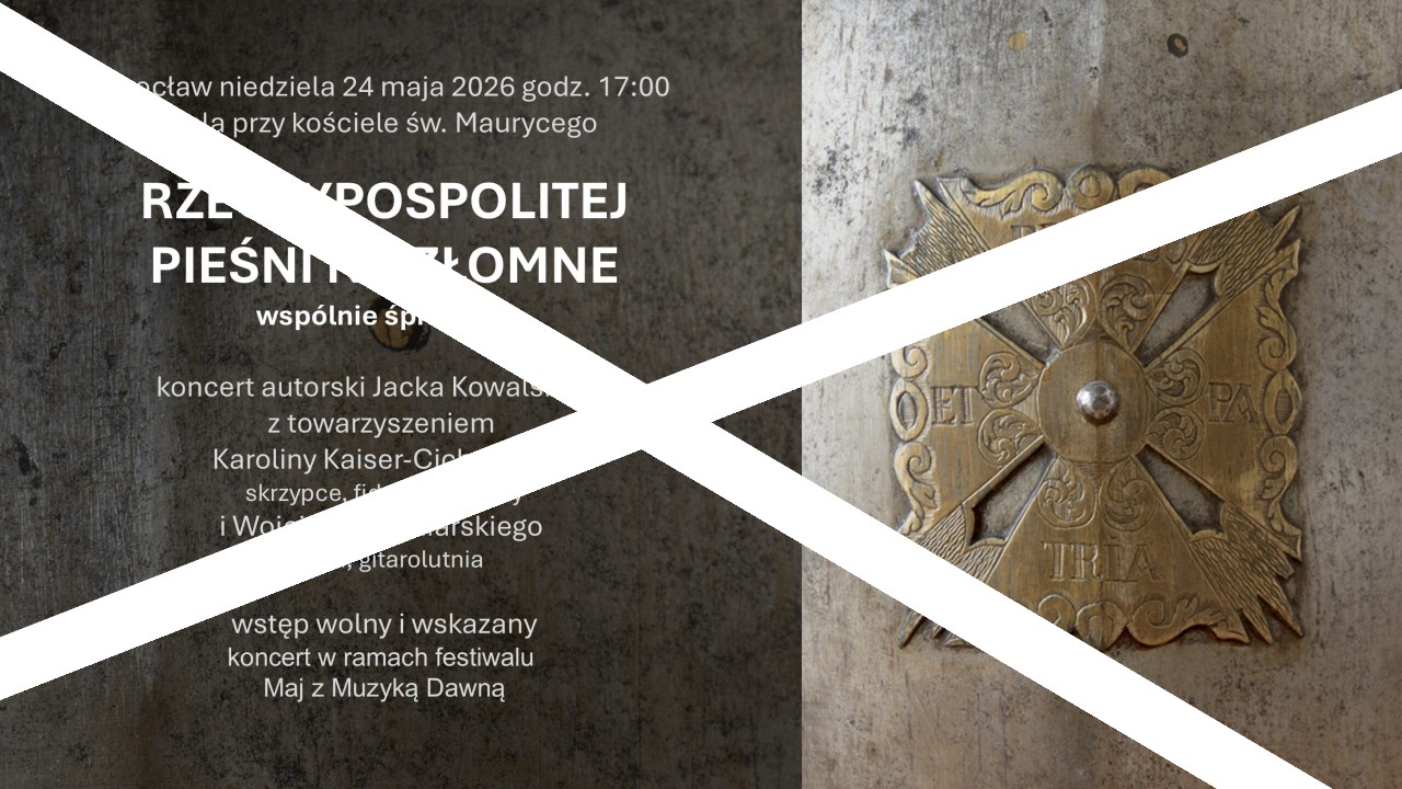 Plakat: RZECZYPOSPOLITEJ PIEŚNI NIEZŁOMNE wspólnie śpiewane