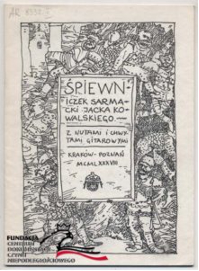 Okładka: Śpiewniczek Sarmacki Jacka Kowalskiego